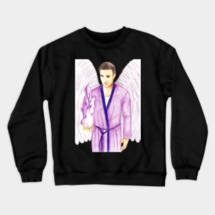 Archangel Zadkiel Keeper of the Violet Flame- Black Crewneck Sweatshirt